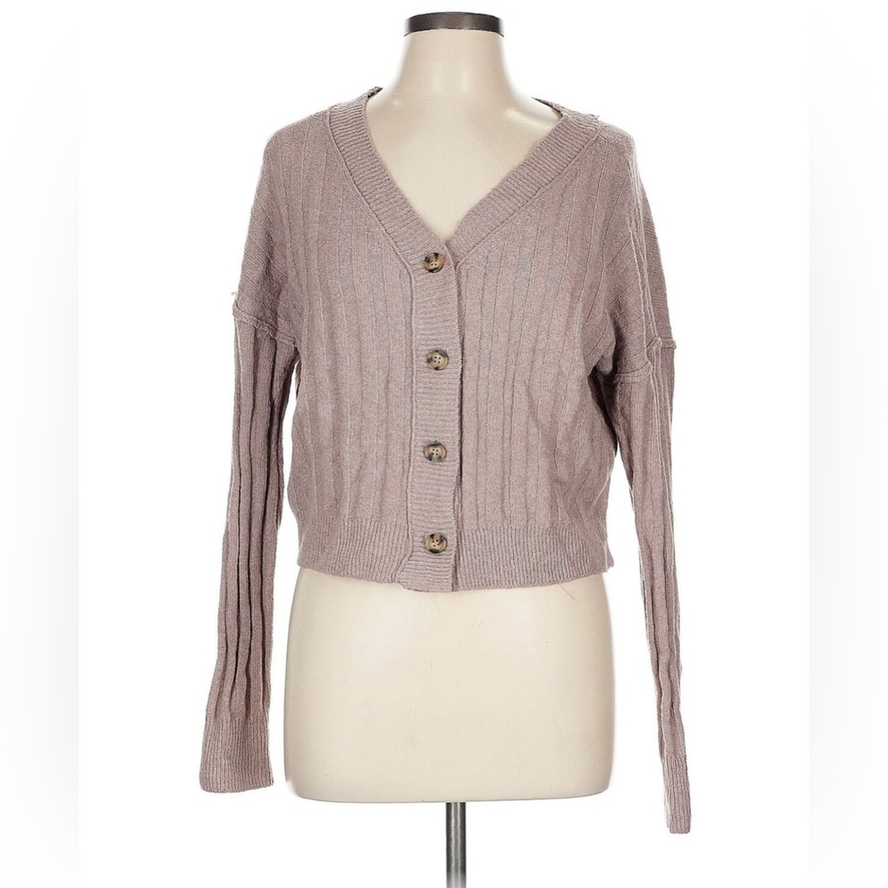 Women's Freshman 1996 Blush Pink Cropped Button Up Cardigan
